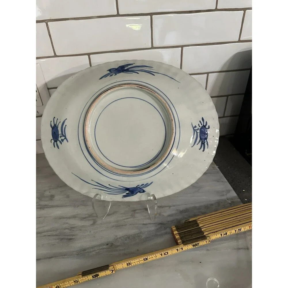 Antique Japanese Imari Oblong Serving Platter 19 Century Edo Meiji Period 12”